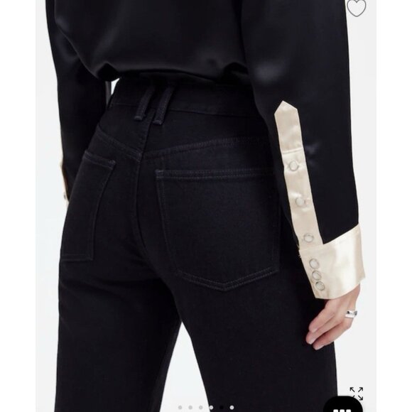 Madewell X Alexa Chung $168 High-Rise Straight Jean Outridge Wash Size 28 NT111 - Picture 5 of 15